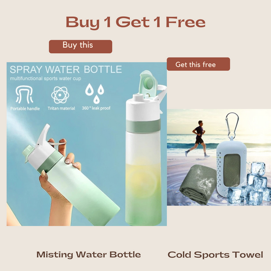 2-in-1 Misting Water Bottle with FREE Cold Sports Towel