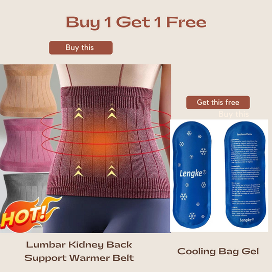 Lumbar Kidney Back Support Warmer Belt with FREE Cooling Bag Gel