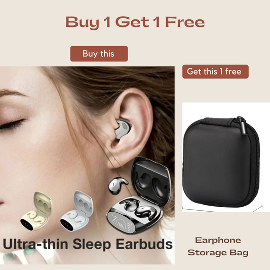 Mini Sleep Invisible Earbuds with FREE Earphone Storage Bag