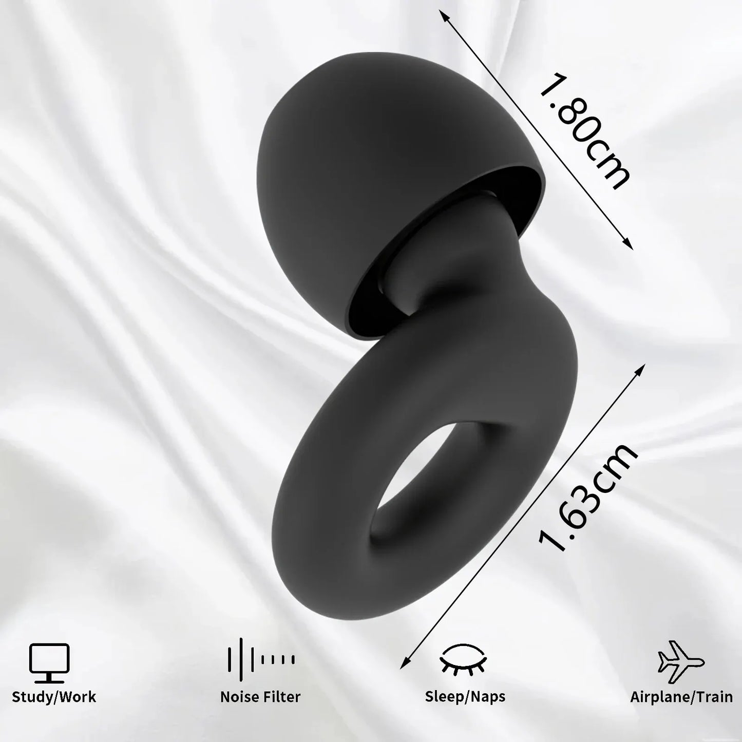 Soft Silicone Ear Plugs for Sleeping and Noise Reduction