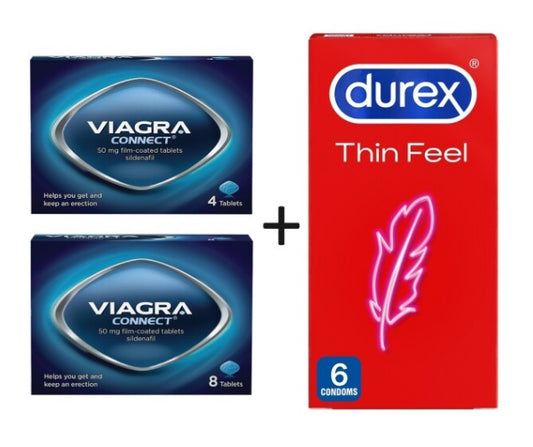 Viagra Connect 50mg with Free Gift of Durex Thin Feel Condoms