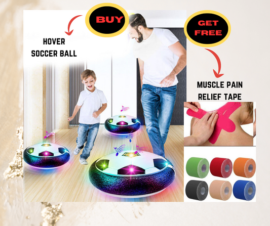 LED Music Hover Soccer Ball with FREE Muscle Pain Relief Bandage