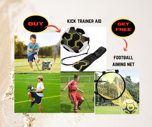 Sole Football Kick Trainer Aid with FREE Football Aiming Net