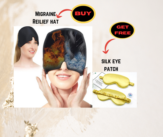 Migraine Relief Cap with FREE Silk Eye Patch