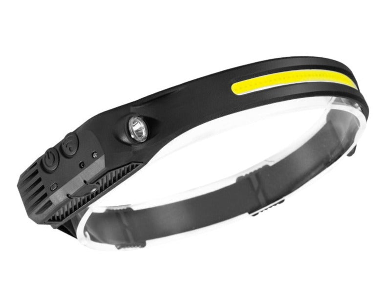 Induction Headlamp COB LED Head Lamp with Built-in Battery Flashlight USB Rechargeable Head Lamp 5 Lighting Modes Head Light